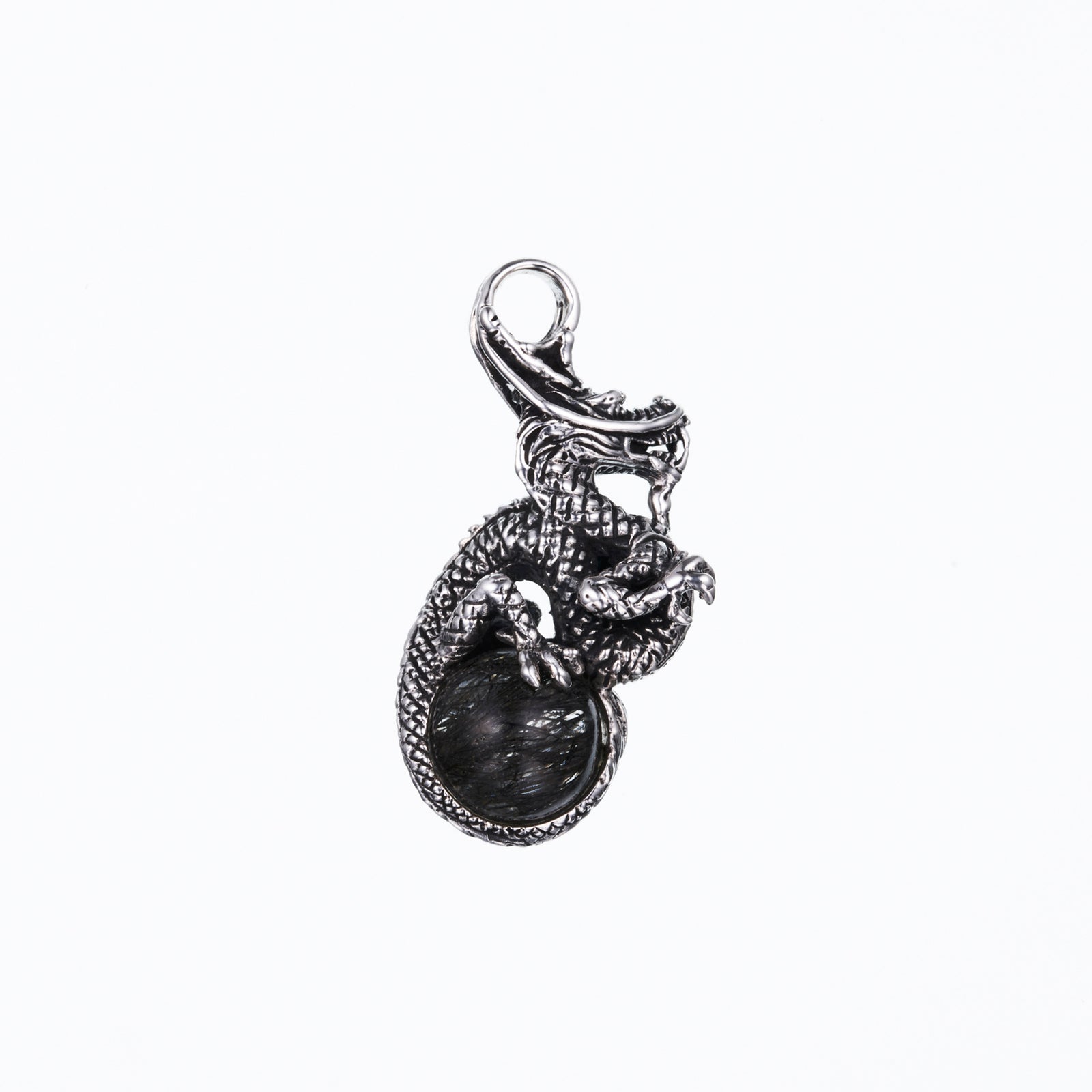 ZOCALO ソカロ 龍 ドラゴン ブラックルチルクオーツ ペンダントトップ Power Stone Dragon : (Black Rutilated Quartz)｜バーワストーン