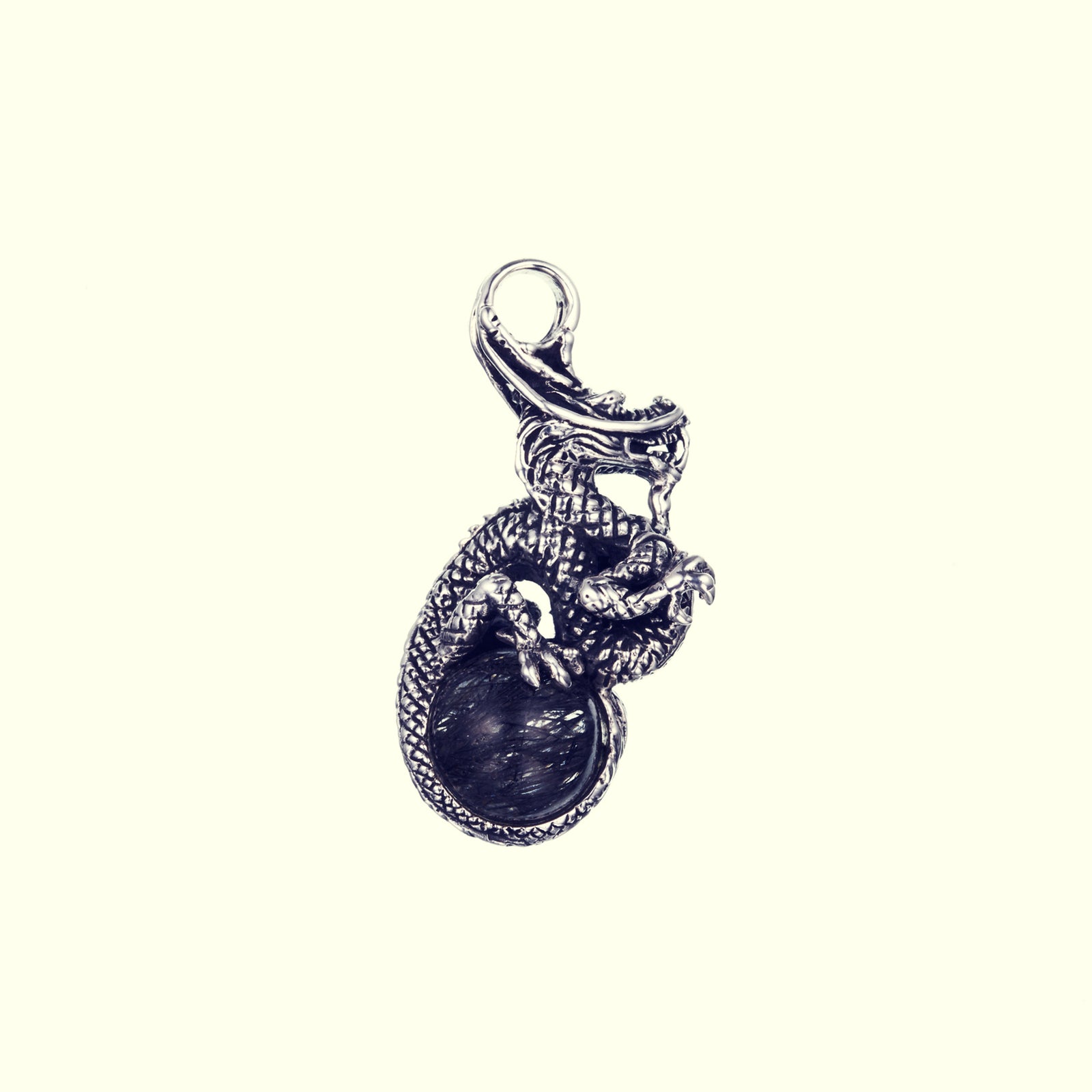 ZOCALO ソカロ 龍 ドラゴン ブラックルチルクオーツ ペンダントトップ Power Stone Dragon : (Black Rutilated Quartz)｜バーワストーン