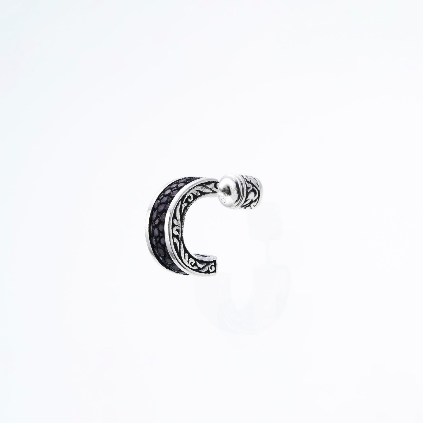 【最安値】 Galuchat Stud｜ガルーシャ・フープ・ピアス｜Stingray Ear Hoop アクセサリー