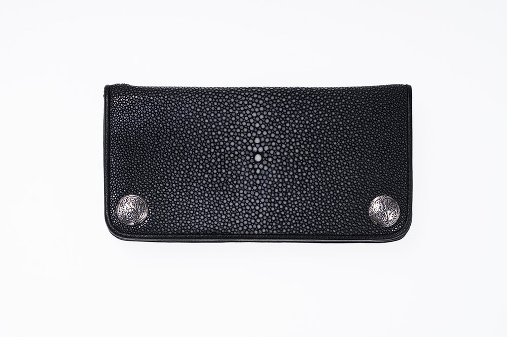 【zocalo】GALUCHAT WALLET : (M) silver925 Galuchat Wallet: (L) | Galuchat Wallet (L) – ZOCALO JAPAN OFFICIAL