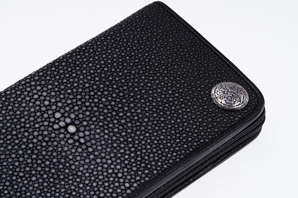 【zocalo】GALUCHAT WALLET : (M) silver925 Galuchat Wallet: (M) | Galuchat Wallet M | – ZOCALO JAPAN OFFICIAL