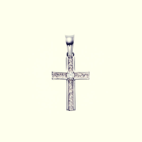 ソカロ　ペンダントトップ　CROSS ON CROSS PENDANT :S Cross on Cross Pendant : S (White CZ) |クロス・オン・クロス