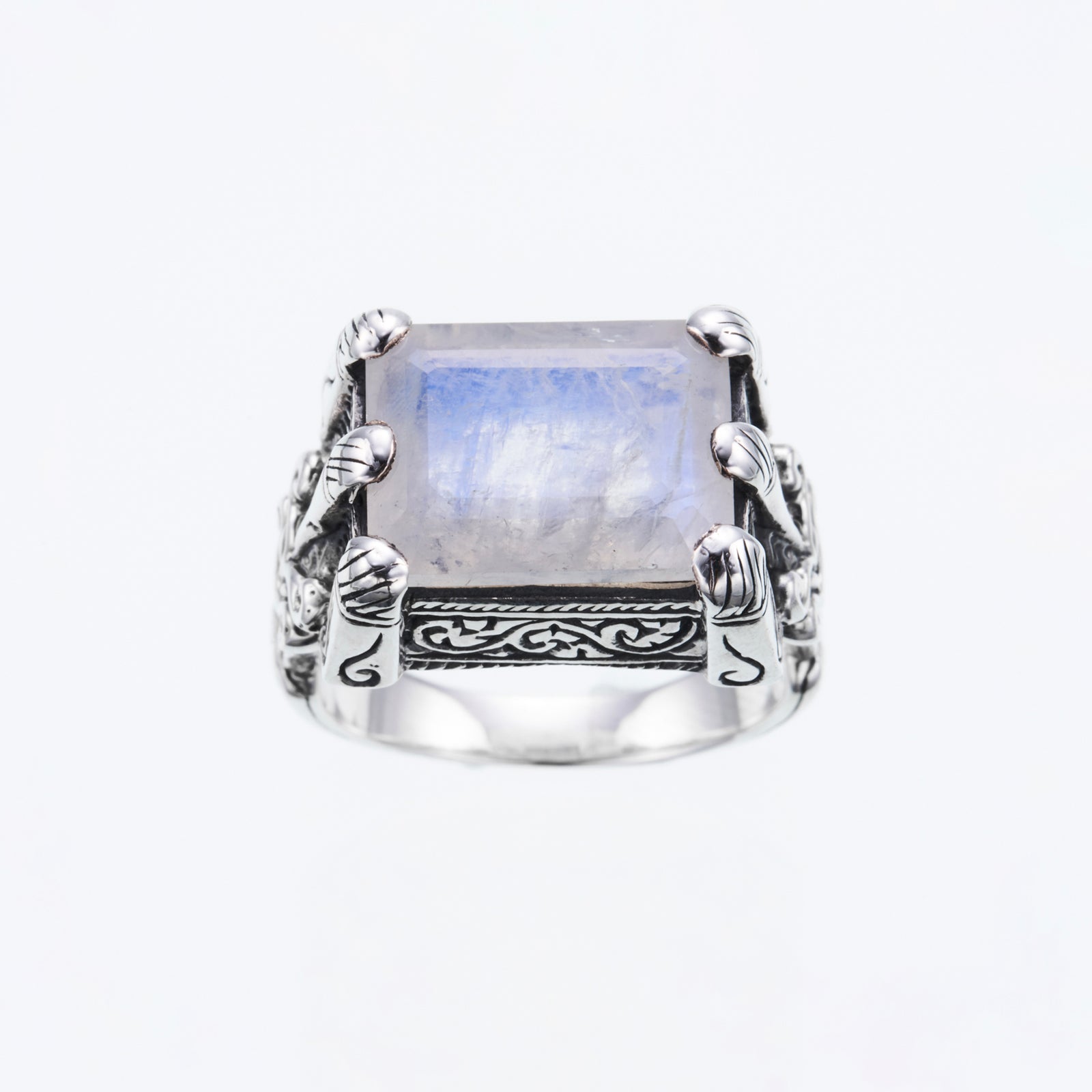 Islamic Ring : L (Rainbow Moonstone)｜イスラミック・リング : L（レインボームーンストーン） – ZOCALO  JAPAN OFFICIAL WEB SITE