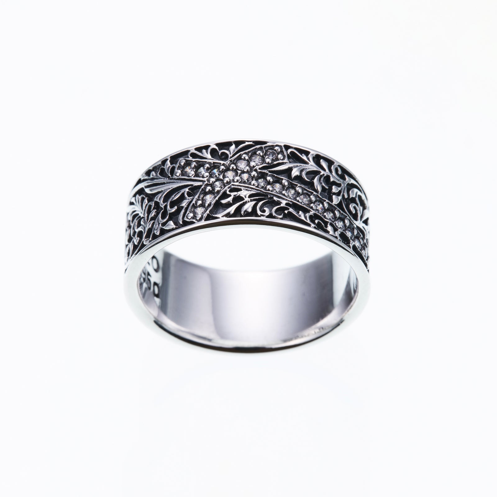 【楽天スーパーセール】 White : Ring Cross Ivy CZ｜アイビー・クロス・リング：ホワイトCZ SITE  WEB OFFICIAL JAPAN ZOCALO – アクセサリー