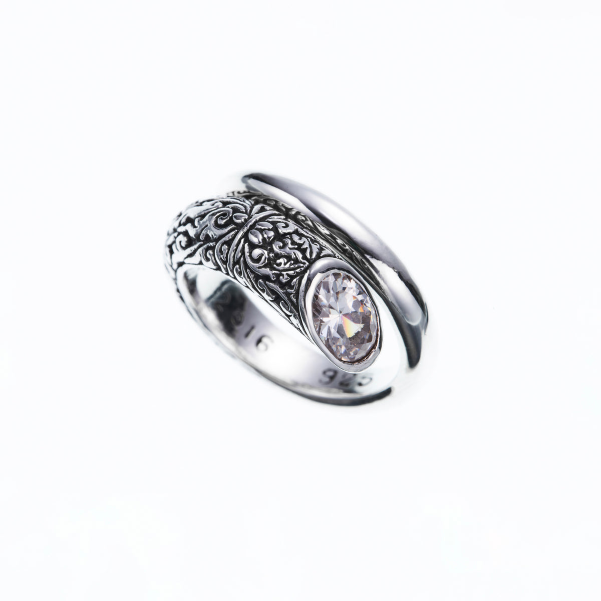 ZOCALO（ソカロ） Ivy Cross（アイビークロス） シルバーリング Ivy Cross Ring : White CZ｜アイビー・クロス・リング