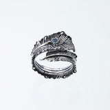 Phoenix Tail Feather Ring : Blue Diamond-ZOCALO.JAPAN