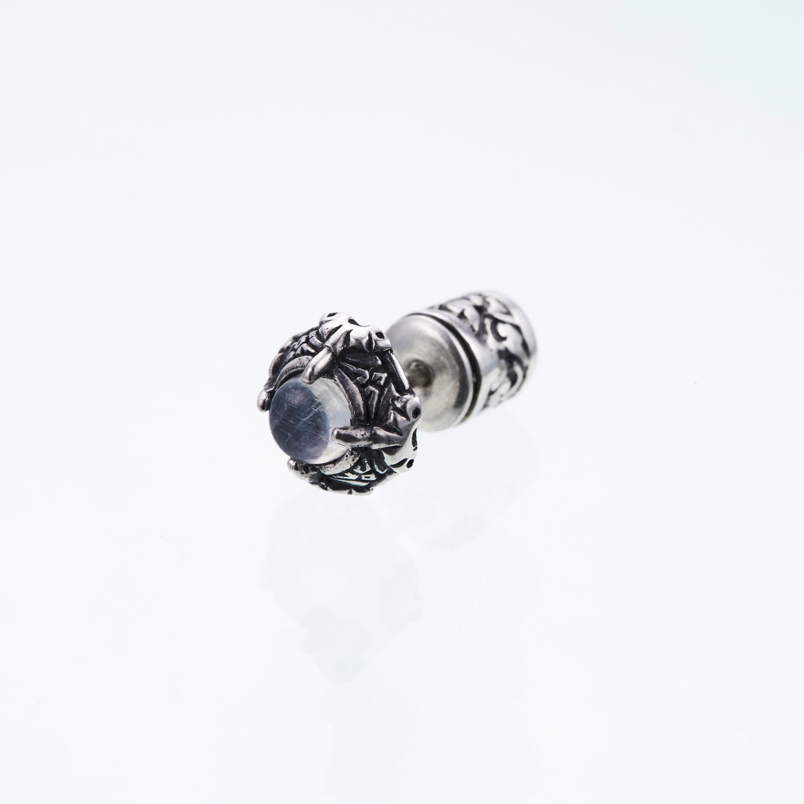 Islamic Round Stud : (Rainbow Moonstone)｜イスラミック・ラウンド・ピアス（レインボームーンストーン）｜ ZOCALO（ソカロ）JAPAN – ZOCALO JAPAN OFFICIAL WEB SITE