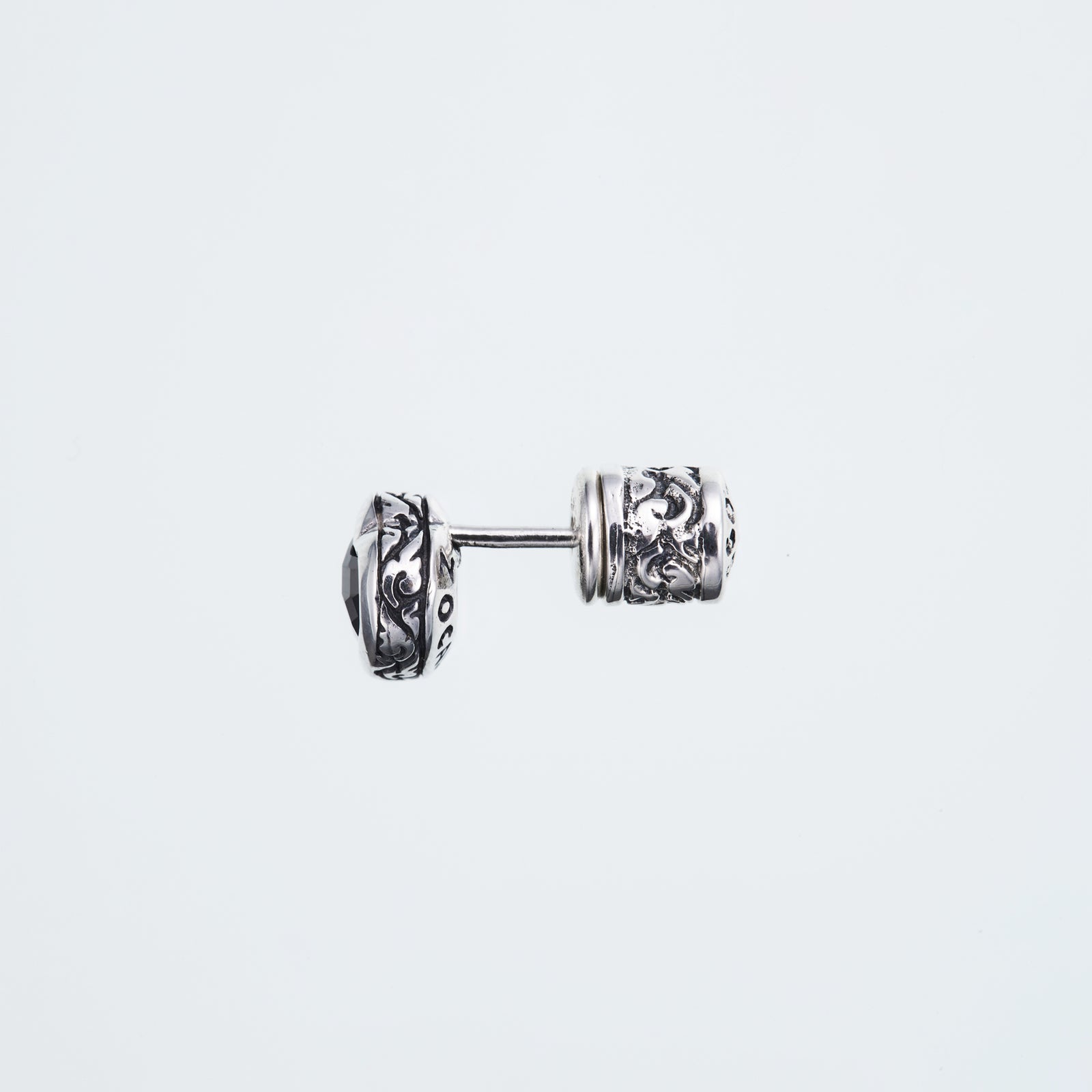 Jeweled Ivy Heart Stud : S (Black CZ)｜ジュエルド・アイビー