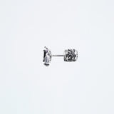 Elegant Rose Ear Stud : (White Diamond)-ZOCALO.JAPAN