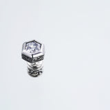 Jeweled Ivy Hexagon Stud : (White CZ)-ZOCALO.JAPAN