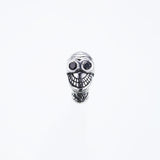 Jeweled Tibetan Smile Skull Stud : (BlacK CZ)-ZOCALO.JAPAN