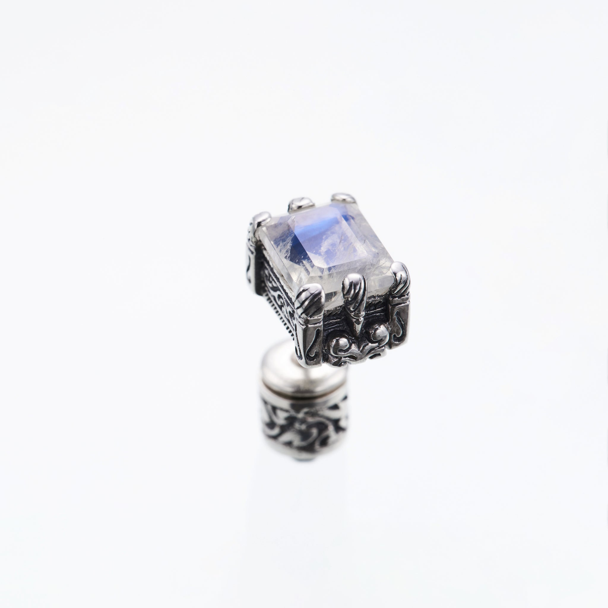 Islamic Ear Stud : (Rainbow moonstone| And Islamic Square Earrings ...