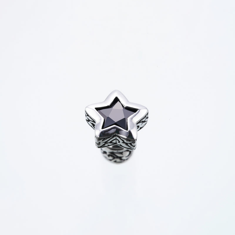 Jeweled Ivy Star Stud : (Black CZ)-ZOCALO.JAPAN
