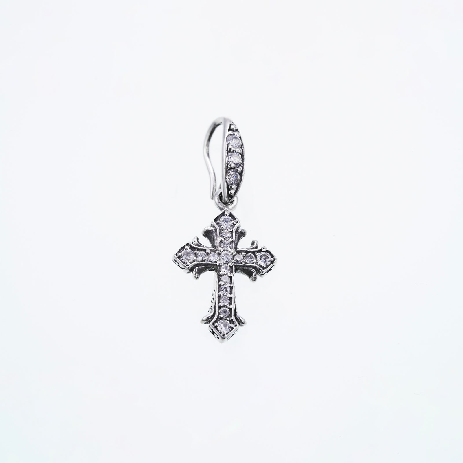 Lily Cross Hook Stud : (White CZ)｜リリー・クロス・フック・ピアス